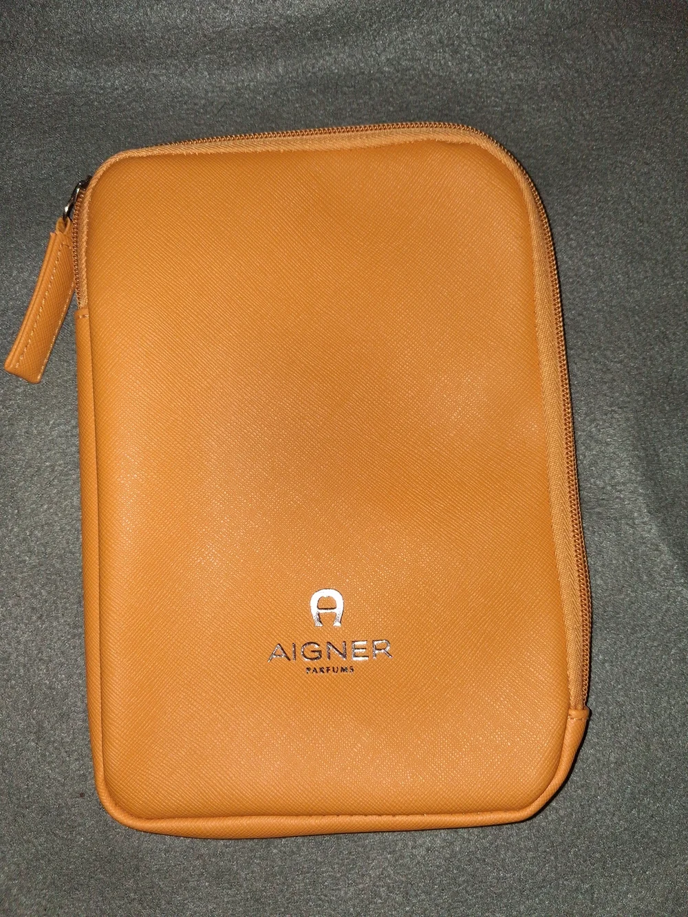 Aigner  Zip Pouch in Tan Orange